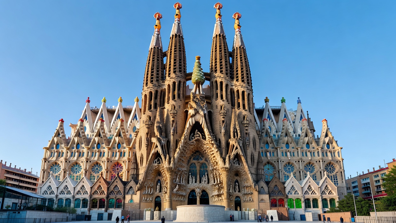 Vista de la Sagrada Familia en Barcelona